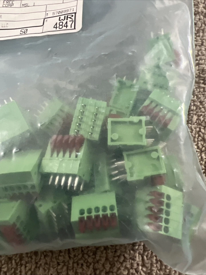 Molex 5 Position Wire to Board Terminal Block Vertical 0.100" 0397000205 Qty 50 - Image 4 of 4