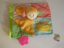 Manhattan Toy 2013 plush Monkey Baby security blanket teether peek a boo purple