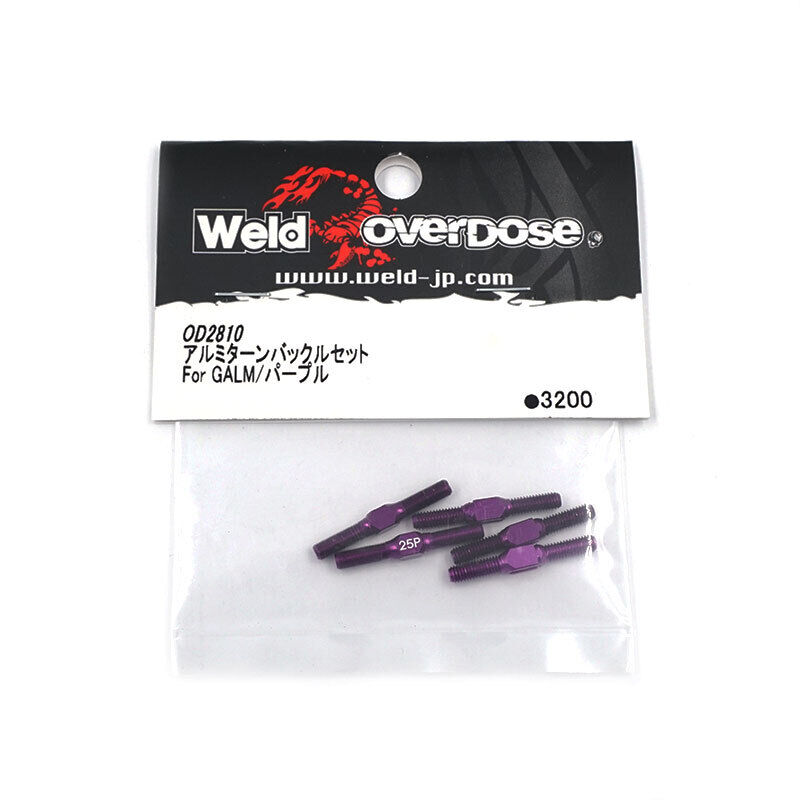 Overdose Aluminum Turnbuckle Set Purple For 1/10 RC Drift Overdose Aluminum Turnbuckle Set Purple For 1/10 RC Drift