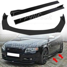 For Audi A3 S3 A4 S4 A5 A6 S5 A7 Front Bumper Lip Splitter Spoiler & Side Skirts
