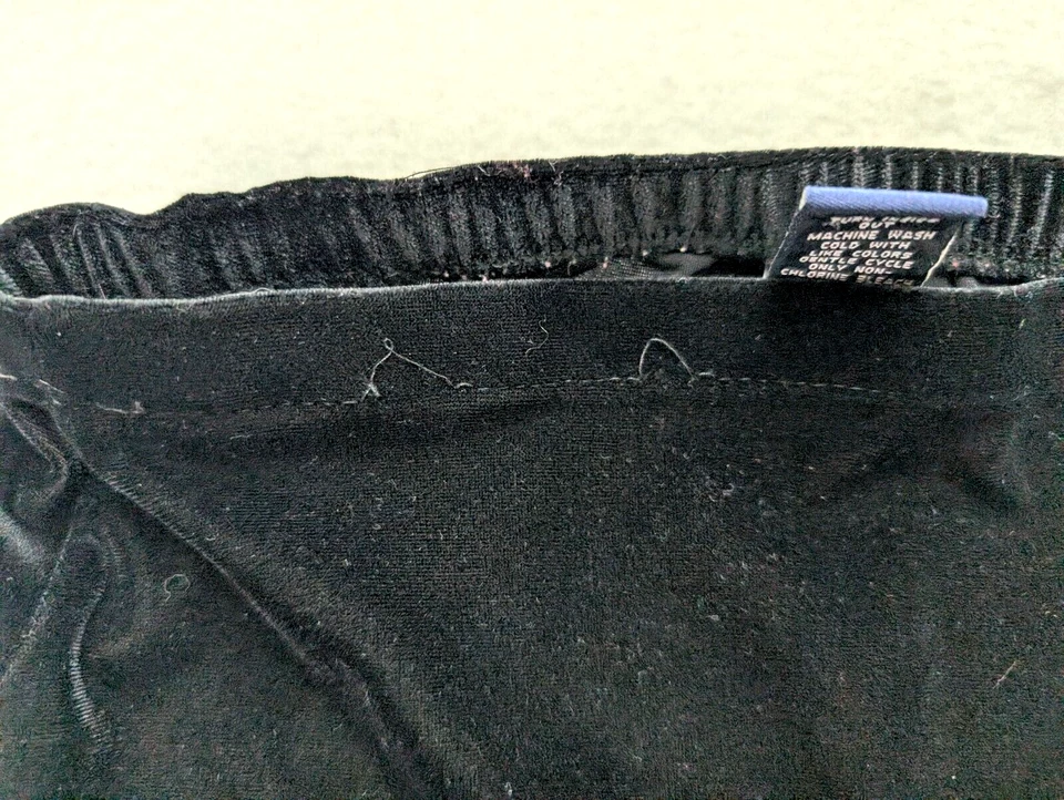 Gap Girl's Skirt Size XL Black Velvet Textured Velour Elastic Waist Midi Maxi - Image 3 of 4