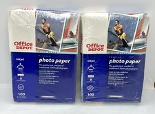 NIB High Gloss Printer Photo Paper Office Depot 4”x 6” 200 Sheets (2 Boxes 100)