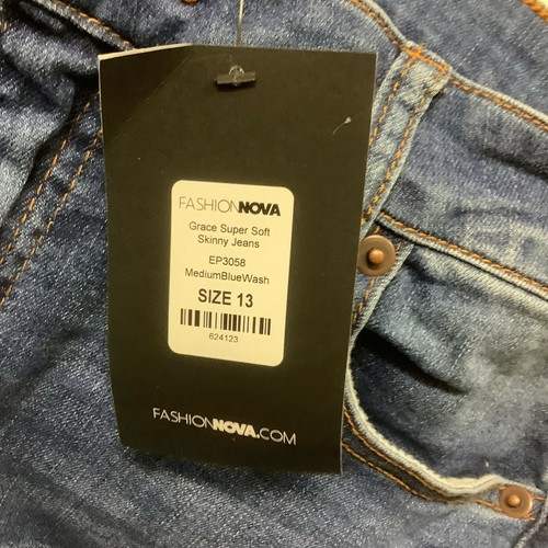 Fashion Nova Womens Skinny Jeans Blue 