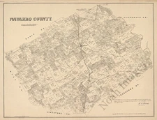 Map of Navarro County Texas 16x20