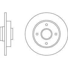 Apec Blue Brake Disc - Rear SDK6555 - Fits selected Citroen and Peugeot vehicles
