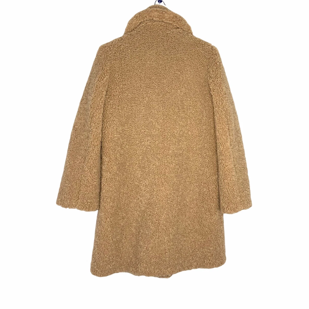 MKT Studio Womens Sherpa Madime Teddy Jacket Coat Sz 40 US 8 Beige Double Breast