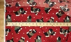 ~ 1 YD Cranston BORDER COLLIE Craft Quilt COTTON Fabric Dogs Puppies CHRISTMAS