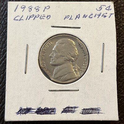 1988 P 5C ERROR CLIPPED PLANCHET JEFFERSON NICKEL | eBay