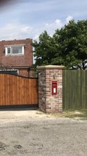 Cast stone pier caps 3.5 X 3.5 Brick