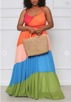 maxi easter dress SHEIN LUNE Women Dresses Summer Vacation Dress Women Mardi Gras Beach Vacation Colors may be slightly different depending on computer and monitor settings asdoklhq Maxi Dresses for Women