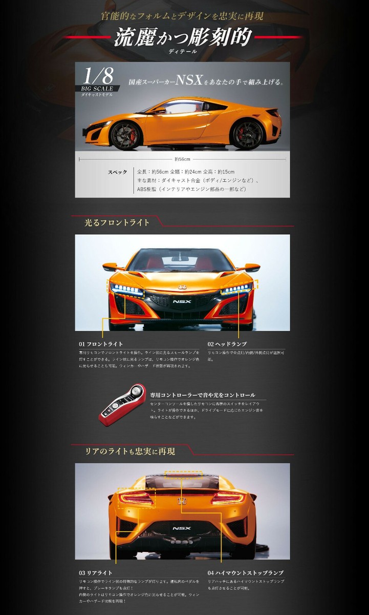 MODEL] Weekly Honda NSX vol.1 Deagostini 1/8 1:8 diecast MY2019