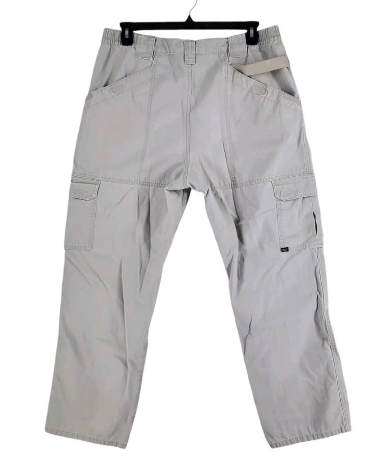 5.11 Tactical Cargo Pants Mens 38x32 Khaki Beige 74252l Wide Leg