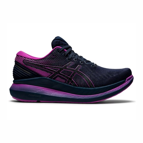 asics glideride black blue