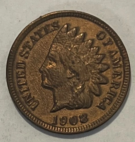 1908-S Indian Head Cent - Very Good to Fine - First Cent by San Francisco Mint.