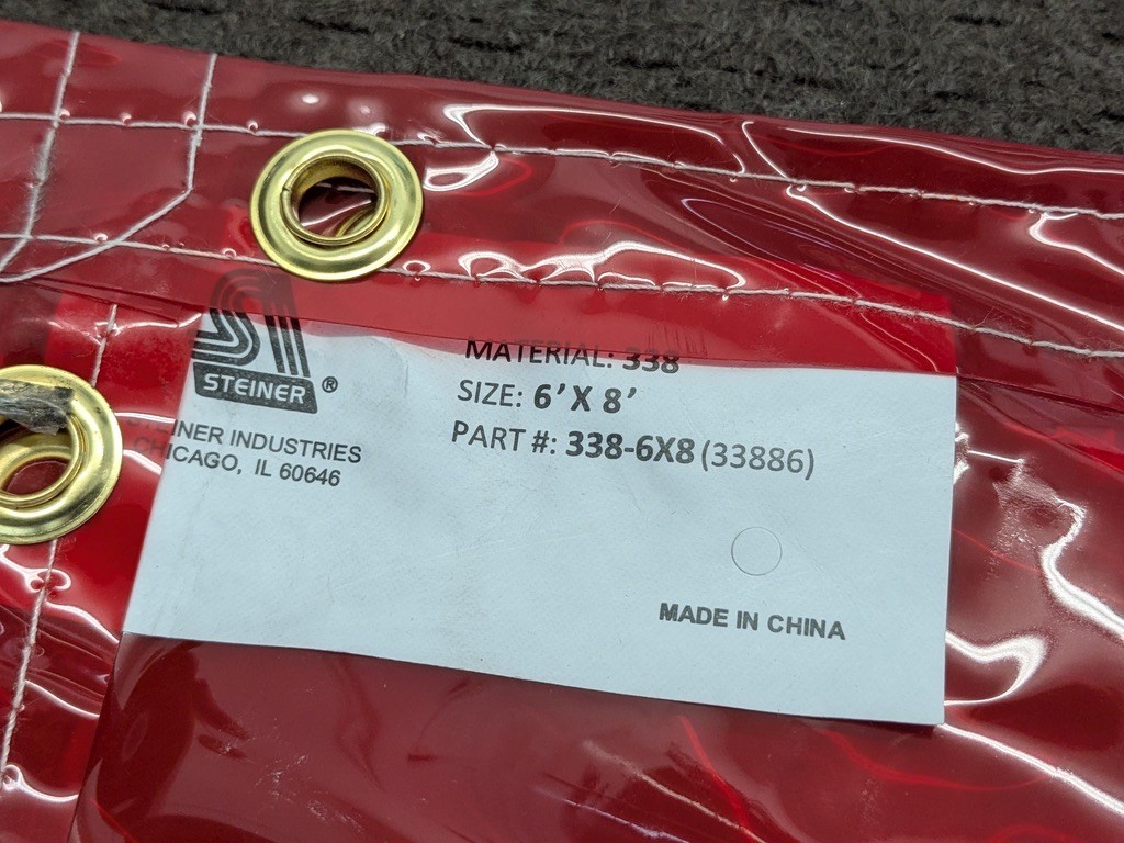 Steiner ArcView Welding Curtain 6 Ft. x 8 Ft. Orange Transparent Vinyl 338-6X8