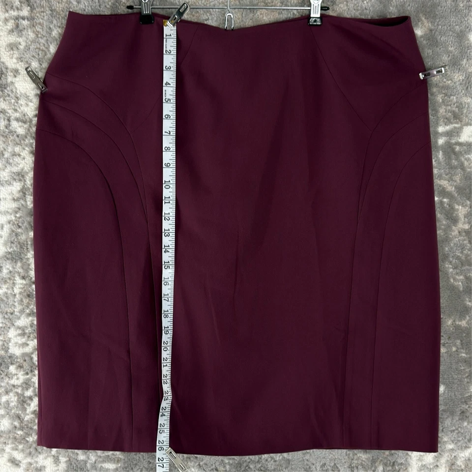 Sejour плюс размер 24 Вт эластичной колена линия юбка фиолетовый молнии с подкладкой - Изображение 2 из 4