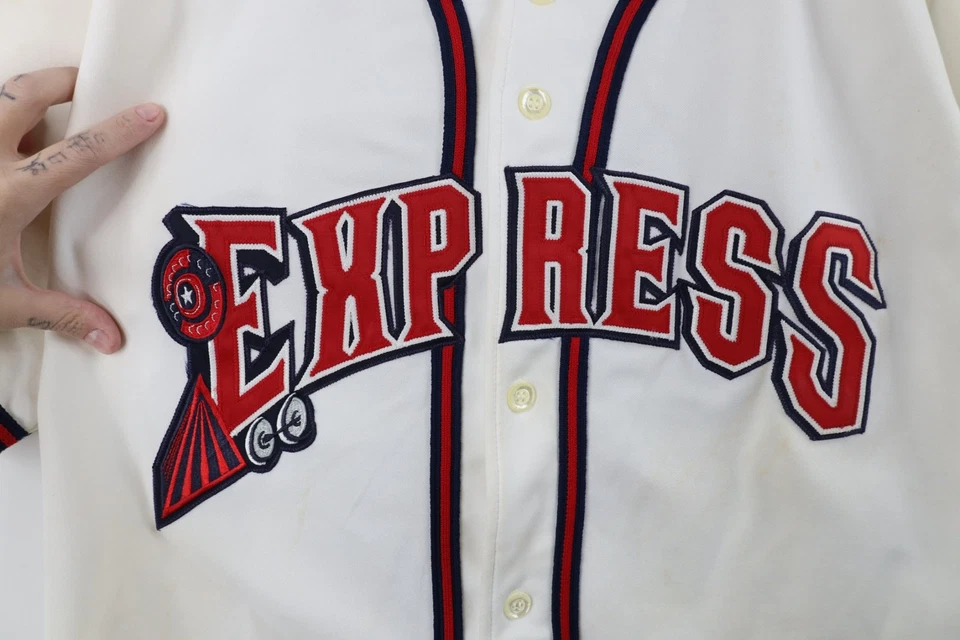 Camiseta deportiva autógrafa 46 usada en juegos de béisbol Rock Express de ligas menores de béisbol redonda 46 Foto 4 de 4
