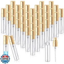 Zhehao 75 Pcs Mini Spray Bottles 5 ml Clear Glass Perfume Bottles Refillable 
