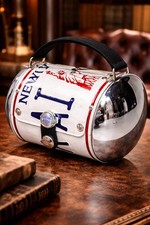 Littlearth New York License Plate Novelty Barrel Handbag With Cream Soda Cap Cla
