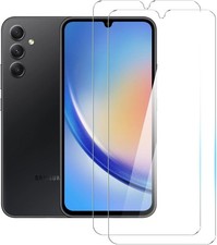  2-Pack Clear Tempered Glass Screen Protector for Samsung Galaxy A34 5G/A15 5G