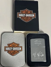 ZIPPO 1998 HARLEY DAVIDSON 1960 ELECTRA GLIDE CHROME LIGHTER SEALED IN BOX K118