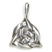 Keltischer KettenanhäNger Taliesin 3Cm Silber 925 Triskele Amulett Kelten Knoten