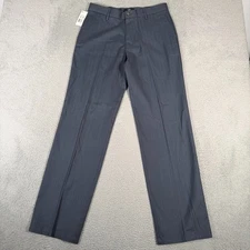 Dockers Pants Mens 32x34 Blue Striped D2 Straight Fit Signature Khaki Casual New