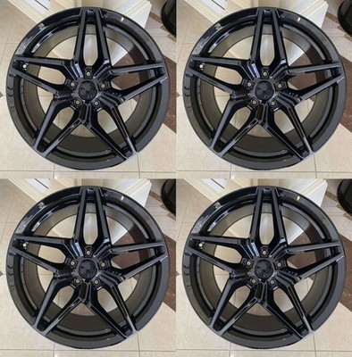 19X9.5 20X11 GLOSS BLACK WHEELS RIMS FOR CHEVY CORVETTE C6 C7 5X120 STINGRAY