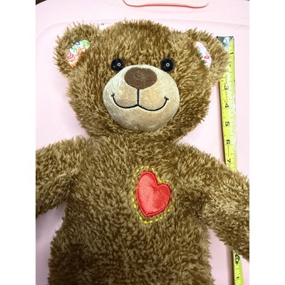 Build-A-Bear Workshop Champ Bear Brown Plush Heart Doodle Paws 15 Inch