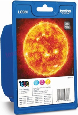 Original Brother LC980 Dreifachpack Tinte Jet Druck Patronen LC980C LC980M LC980Y