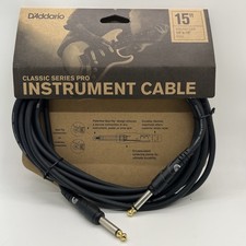 D'ADDARIO 15' Classic Series Pro Straight Instrument Cable  NEW 