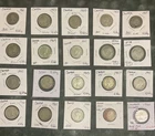 Lot of Twenty (20) Canadian .800 Silver Quarters-Circulated-all under 1967