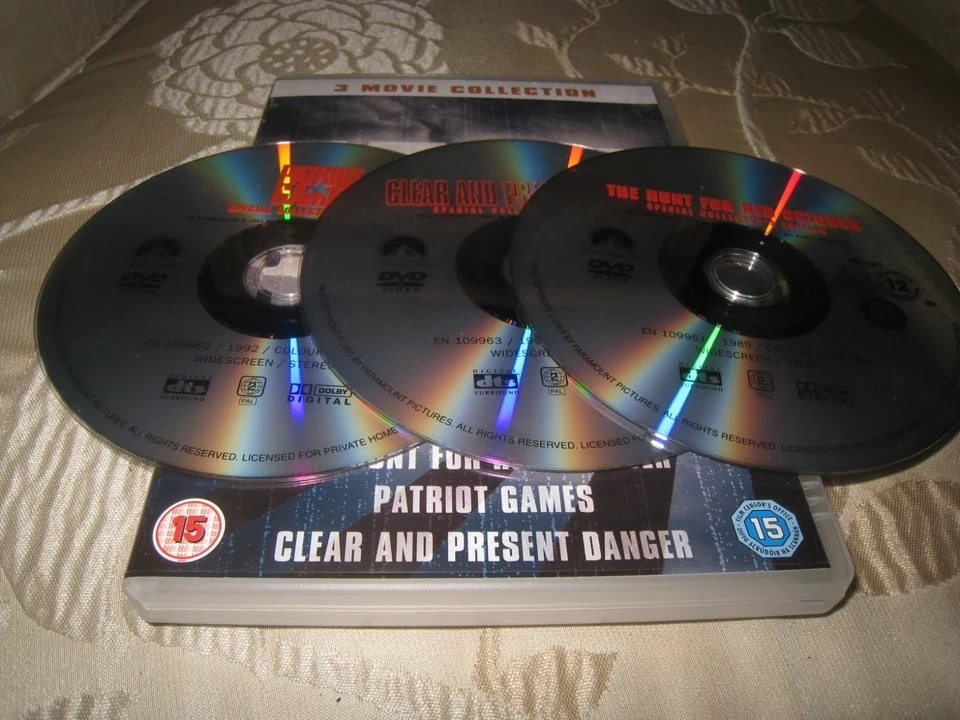 JACK RYAN COLLECTION USED THREE DISC NINETIES ACTION THRILLER UK DVD. - Image 2 of 3