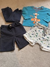 Boys Clothes Bundle 12–18 Months Tigger Top Dino Shorts Joggers & Navy Shorts