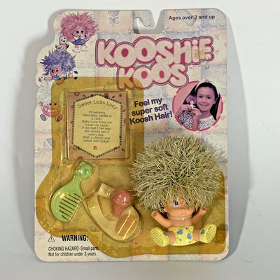 Vintage Koosh Kooshie Koos Sweet Licks Lucy Mini Doll & Accs Factory Sealed NOS