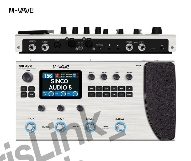 Guitarra M-VAVE MK-300 Procesador Multi-FX ANN Modelado Neural 120Amp/360FX ¡Nuevo!