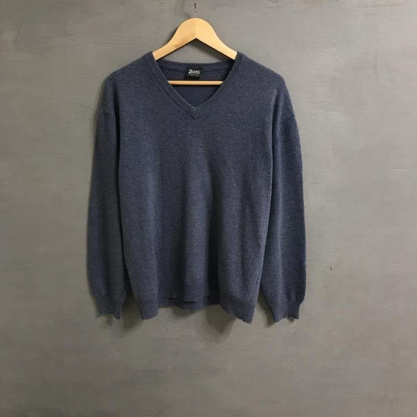 Men Herno Pullover Navy Cashmere 42 / XL / 50