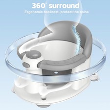 Baby Bath Seat for Babies 6 Months  up, 3 Baby Bath Toys, Non-Slip Baby Bath