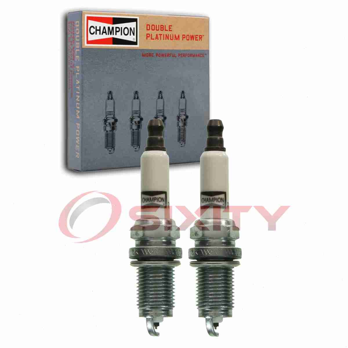 2 pc Champion Double Platinum 7000 Spark Plugs for RC10ZPYPB4 6737 Ignition xo