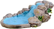 Blue DIY Miniature Water Pool Fairy Garden Decor - Antique European Manor Style 