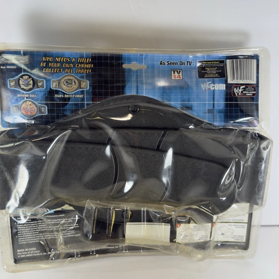 Jakks WWF Wrestlemania The Rock Brahma Bull Grapple Belt - Sealed 1999 Vintage  - Image 2 of 4