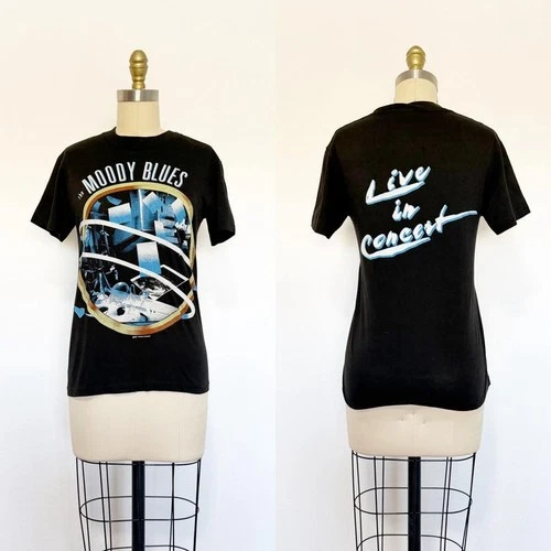 Moody Blues T Shirt / Tour T Shirt / Vintage T Shirt / 1980s vintage concert t-shirt, vintage, size S, single stitch, B+ condition