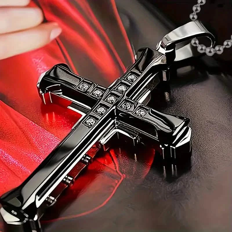 Fashion Simple Cross Pendant Necklace For Men And Women