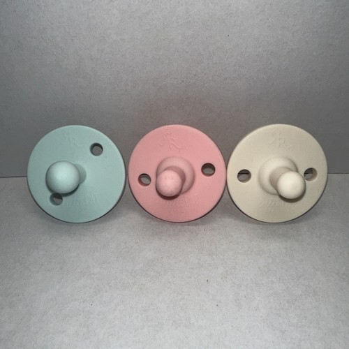 Lot Of 3 Ryan & Rose Cutie Pat Pacifiers Teether Stage 1, Stage 2, & Bulb Shape