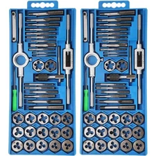80 Pcs Tap and Die Set in SAE and Metric Sizes Standard With Coarse Fine Thread
