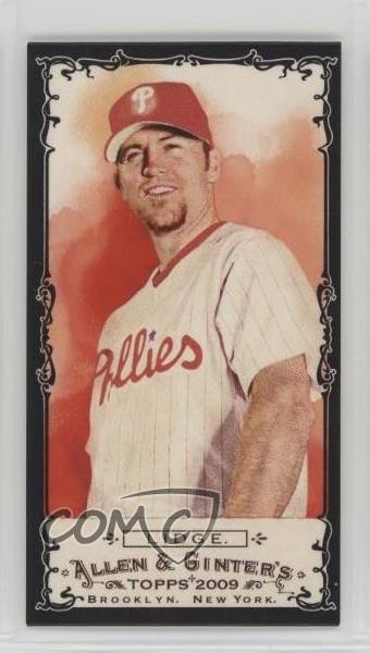 2009 Topps Allen & Ginter's Mini Black Border Brad Lidge #148 4o6