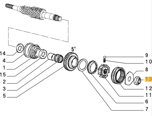 Fiat Nut for Transmission Main Shaft 55205025 for Fiat Bravo Brava Marea Punto Uno - Image 2 of 2