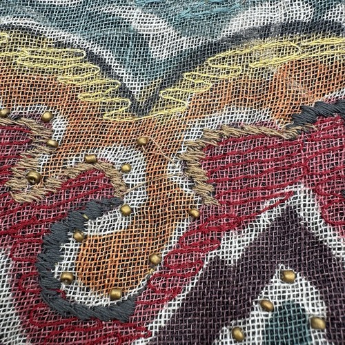 1 Pottery Barn Houston Paisley Embroidered Bead Square Pillow Cover 24”x24” NWT - Picture 8 of 11