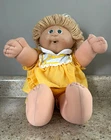 New ListingCabbage Patch Kids 16in Girl Doll Green Eyes Blonde Hair Signed Soft Body 1982