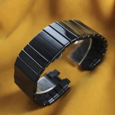 27mm 35mm Ceramic Watch Band Strap fit For Rado Ceramica Bracelet Black